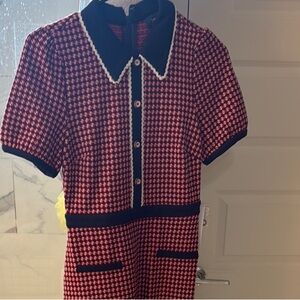 ModCloth Chic Red and Navy Women's Dress